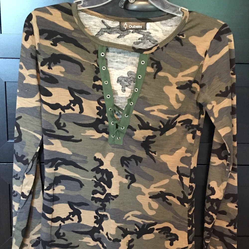 Camouflage long sleeve shirt